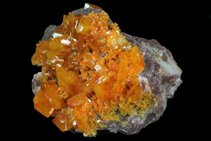 Wulfenite Crystal Cluster - Rowley Mine, AZ #76910